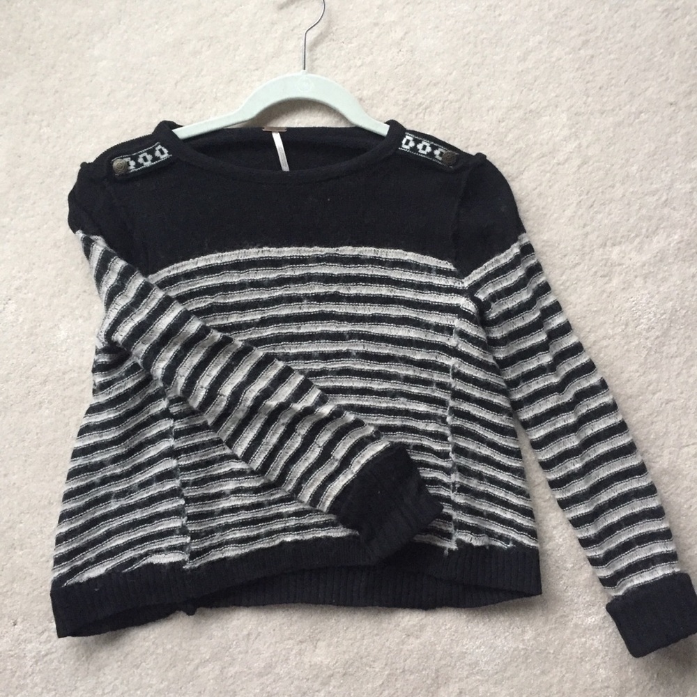Free People Striped Sweater - Picture 1 of 4